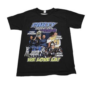 Los Angeles Lakers Shirt Mens Black S Black Suna Short Sleeve Graphic Print Tee